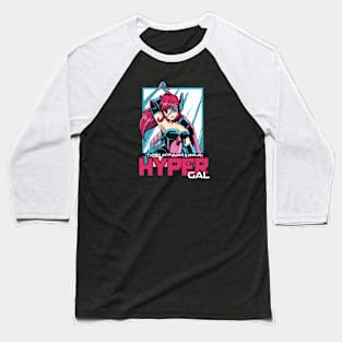 Hyper Anime Girl Baseball T-Shirt